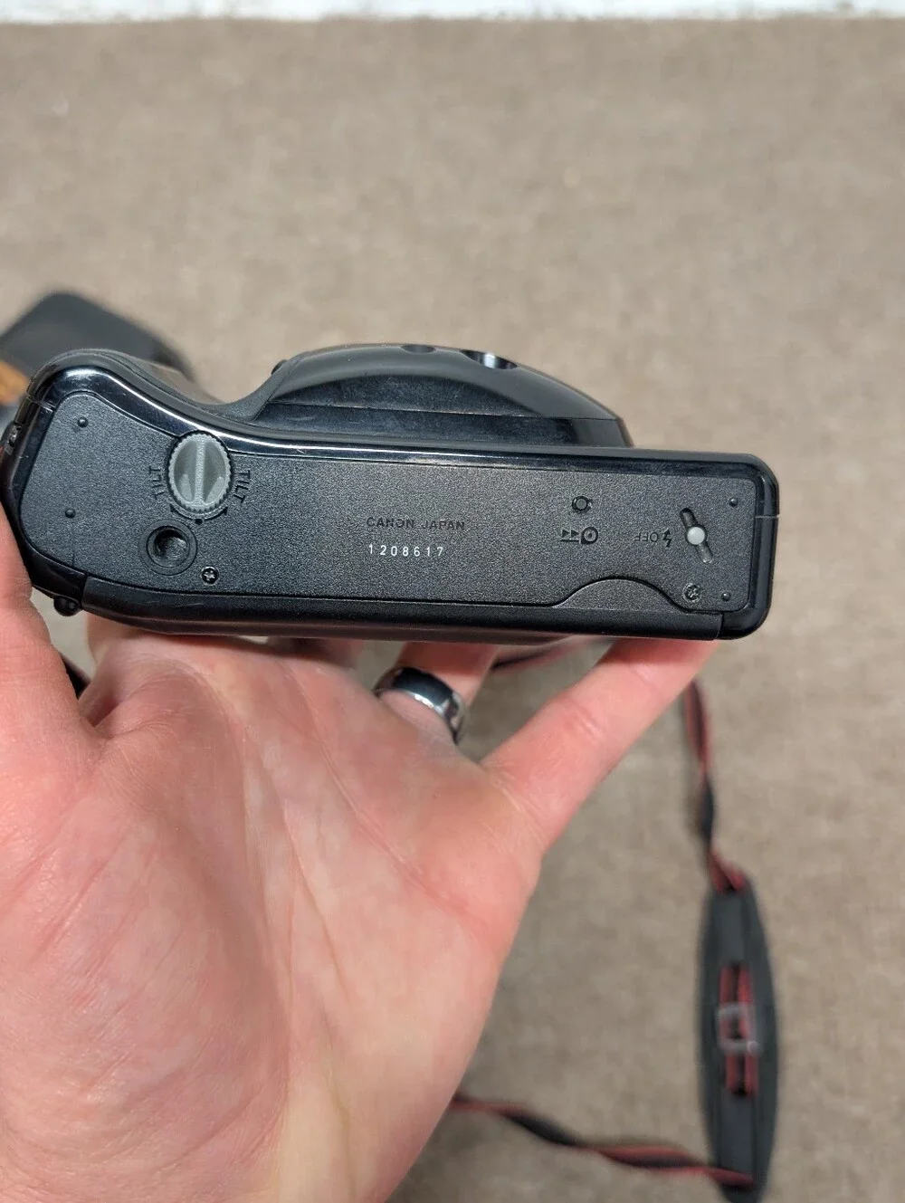 Vintage CANON Sure Shot Supreme Black Camera Case with Case and Shoulder Strap
